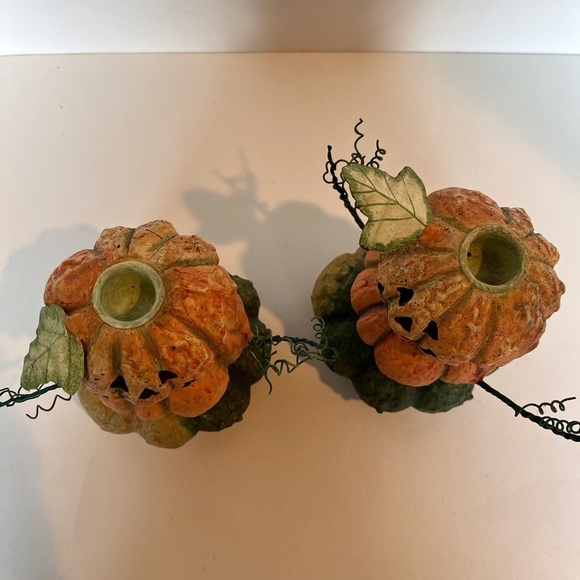 Pair of Autumn Halloween Candlesticks - Picture 7 of 10